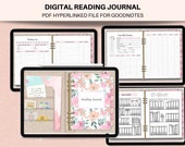 Digital Reading Journal: Hyperlinked Book Review Planner (GoodNotes, Notability)