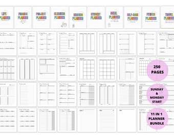 PLANIFICADOR DE TDAH adultos imprimible Planificador de TDAH planificador semanal diario mensual organizador de tdah planificador de vida Planificador de productividad de revistas TDAH pdf