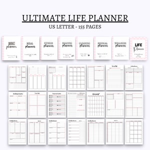 ADHD planner printable ADHD organizer for adults productivity planner bundle life planner inserts daily weekly monthly templates pdf