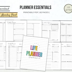 daily planner weekly planner monthly planner productivity planner printable happy planner inserts planner bundle life binder templates pdf