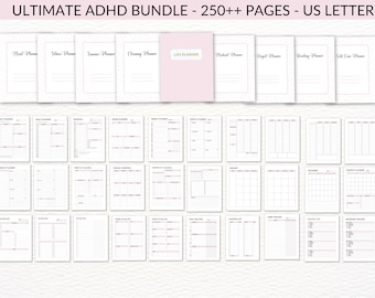 ADHD Planner Bundle: Home Management, Life Binder (PDF)