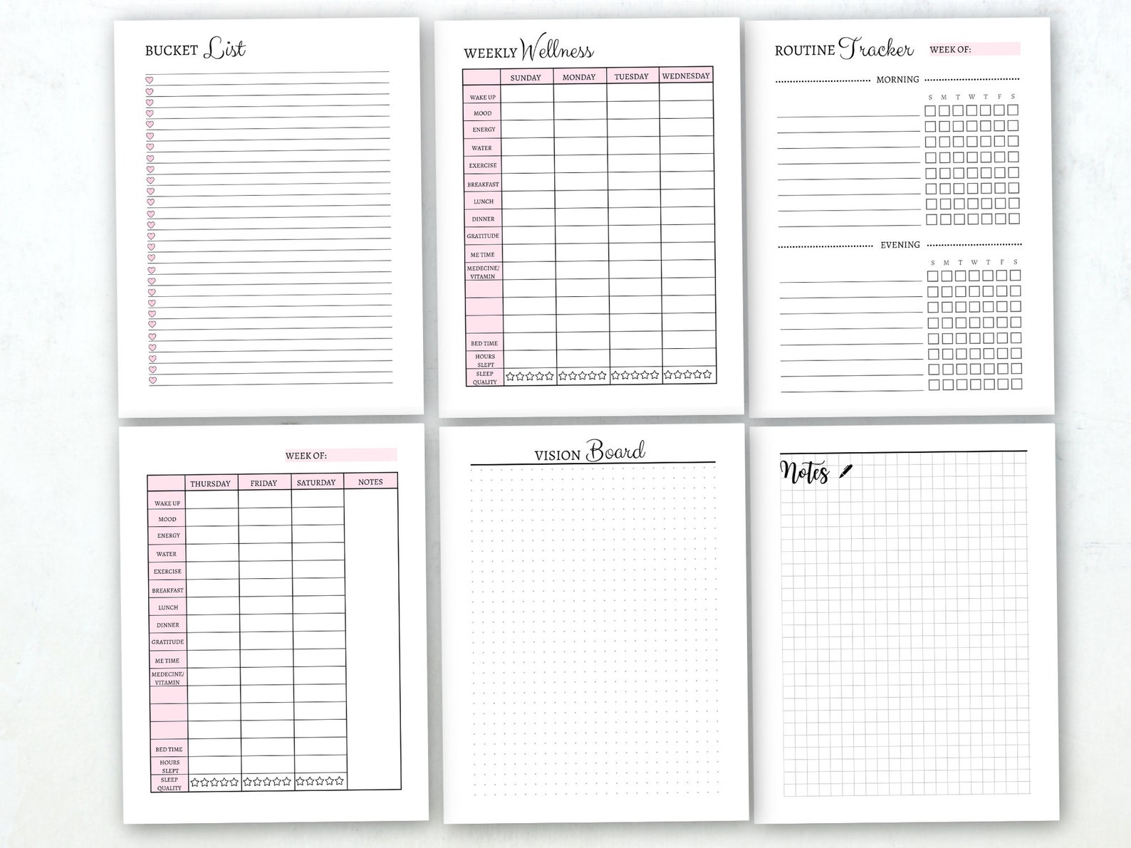 Self Care Journal Self Care Planner Self Care Kit Wellness Etsy