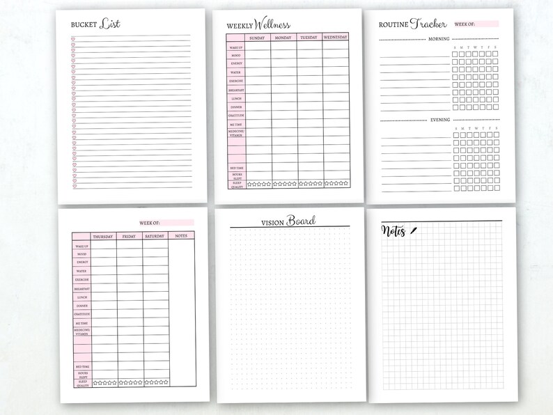 Self Care Journal Self Care Planner Self Care Kit Wellness Etsy
