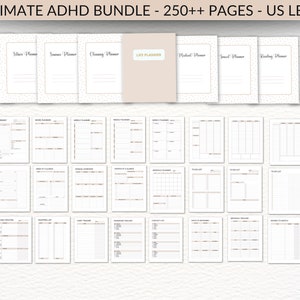 Home Management Planner ADHD PAGES for adults printable planner productivity Templates bundle ultimate life binder  inserts ADHD journal pdf
