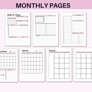 productivity planner ADHD planner for adults daily planner weekly planner monthly planner bundle A4 A5 us letter classic hp inserts pdf image 5