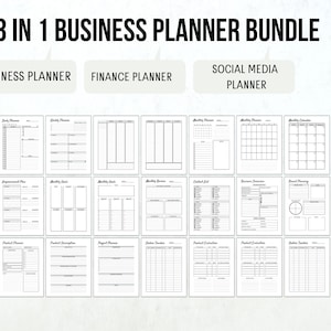 Business planner small business planner home business templates printable pdf ultimate business planner bundle social media planner inserts