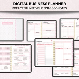 Planificador de negocios digital GoodNotes Planificador de negocios Seguimiento de pequeñas empresas para iPad Organizador de negocios desde casa Plantilla de planificador de notability