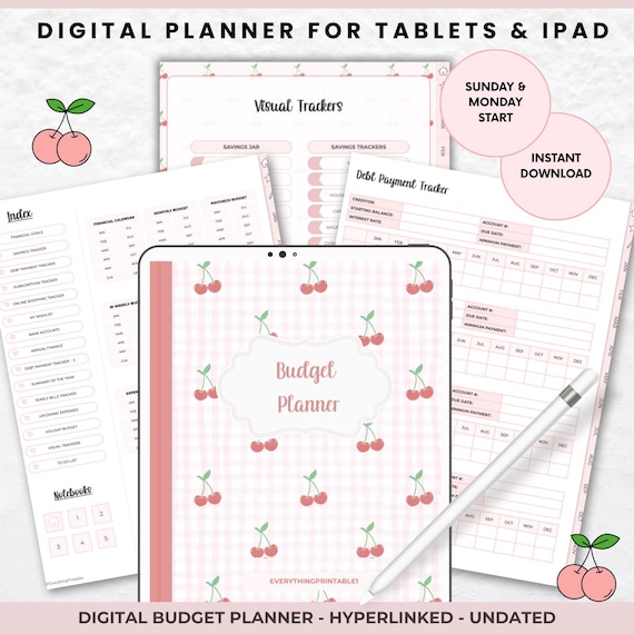 Digital Budget Planner for Goodnotes: Bi-Weekly & Monthly Finance Tracker (PDF Downloadable File)