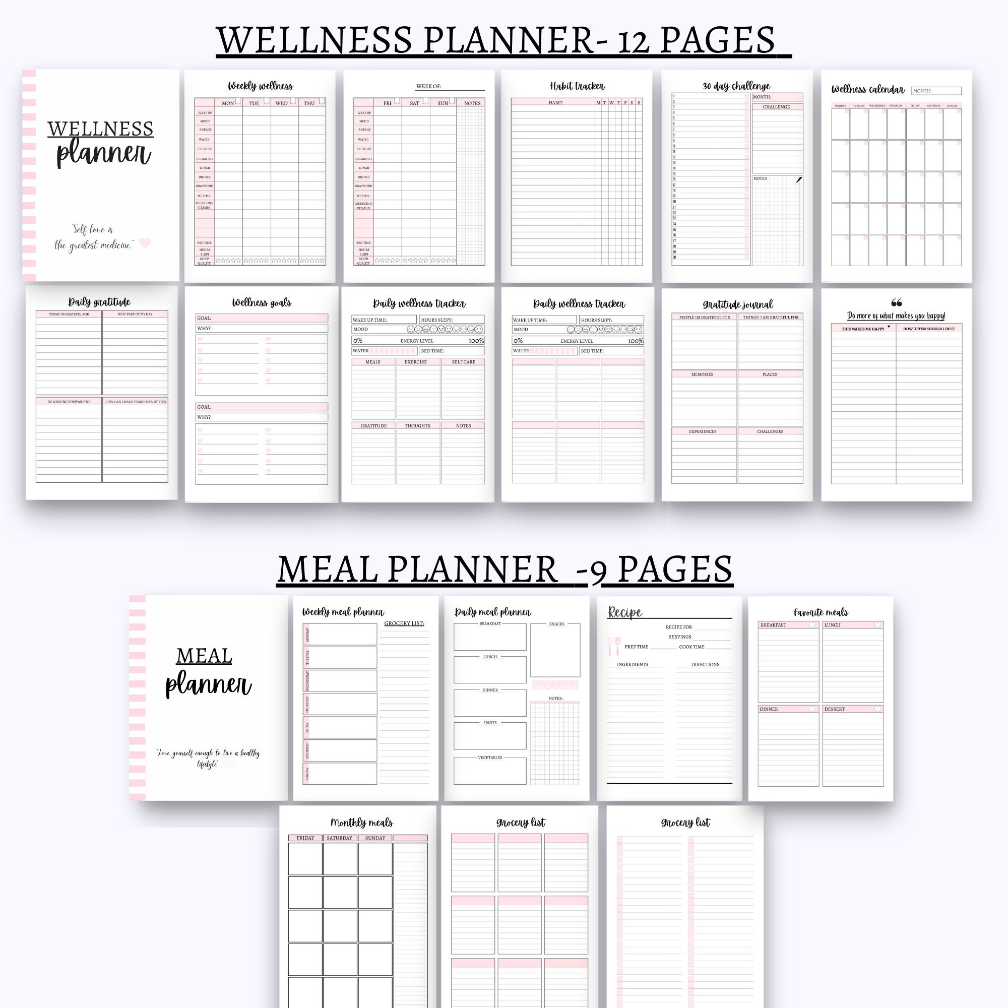 Ultimate Life Planner Life Binder Planner Bundle Daily Planner Etsy