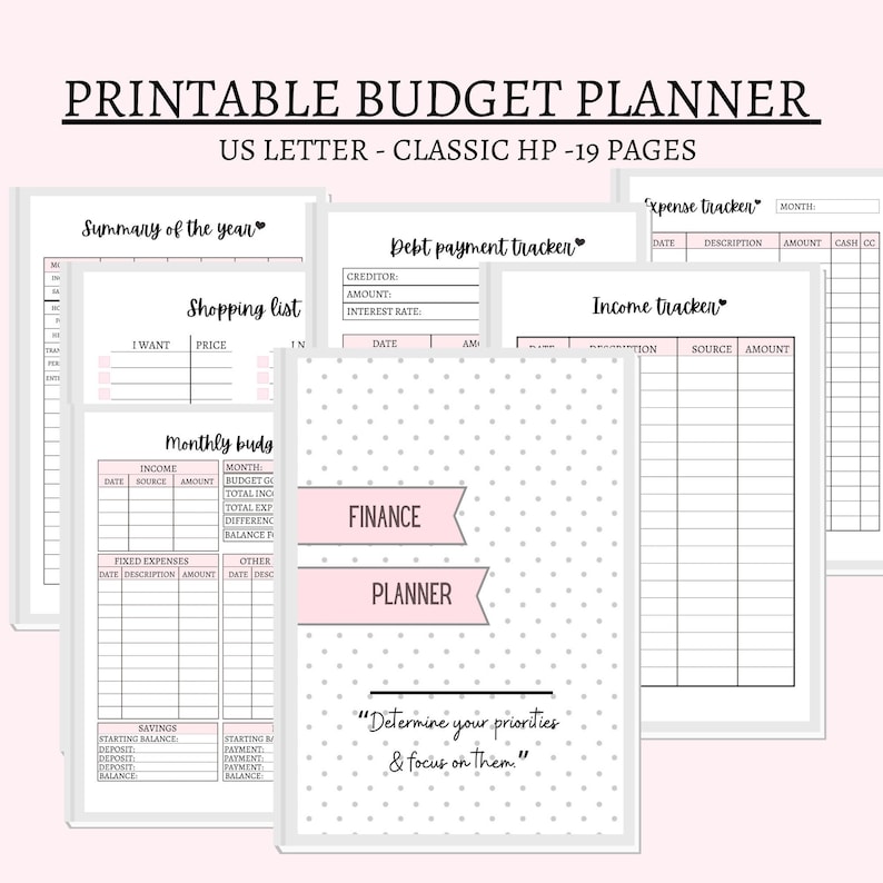 Budget planner finance planner monthly budget planner printable budget binder bill tracker big happy planner Classic hp instant download pdf 