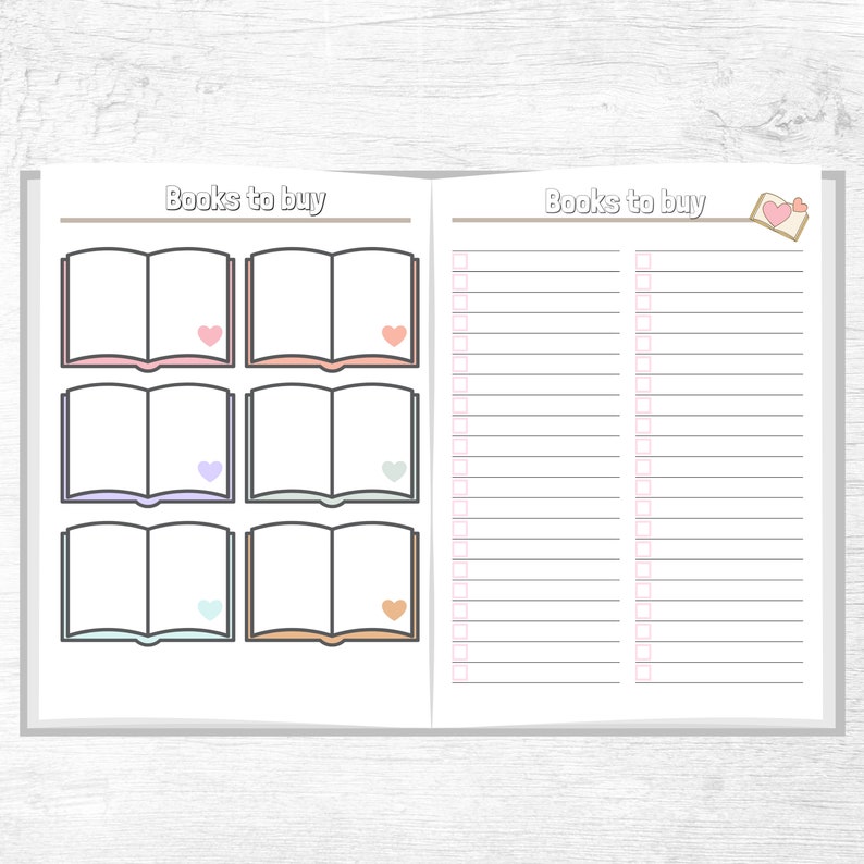 Reading Planner Printable Reading Journal Big Happy Planner - Etsy
