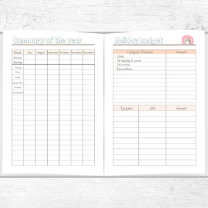 budget planner printable finance planner A5 A4 us letter 8.5x11 digital big happy planner Classic HP inserts monthly budget bill tracker pdf image 8