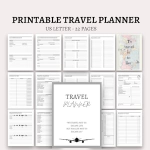 travel planner travel journal vacation planner trip itinerary planner happy planner insert printable holiday planner vacation organizer pdf