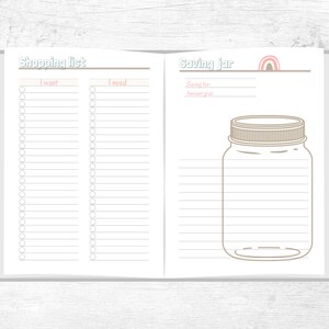 budget planner printable finance planner A5 A4 us letter 8.5x11 digital big happy planner Classic HP inserts monthly budget bill tracker pdf image 9