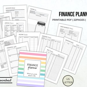 Budget planner finance planner monthly budget planner printable budget binder bill tracker big happy planner inserts instant download pdf