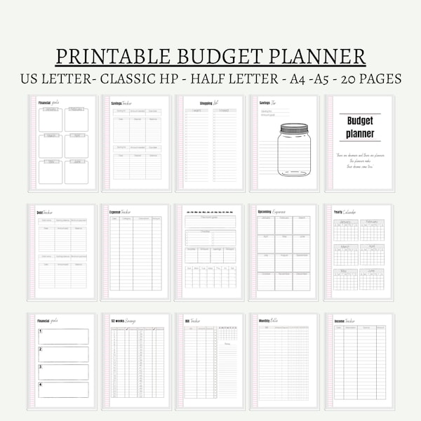 Budget Planner Printable - Etsy