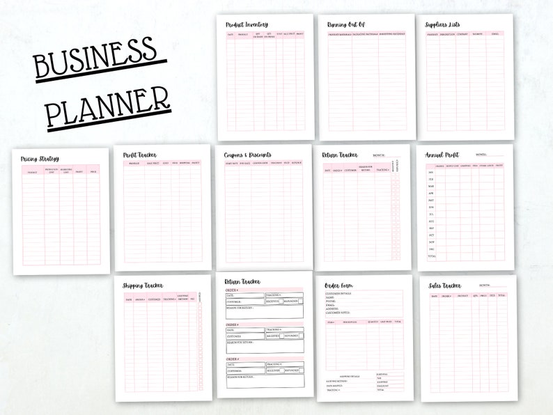 Business Planner Small Business Planner Home Business Etsy