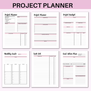 productivity planner ADHD planner for adults daily planner weekly planner monthly planner bundle A4 A5 us letter classic hp inserts pdf zdjęcie 6