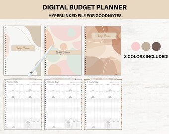 Boho Digital Budget Planner: GoodNotes, iPad, & PDF (Hyperlinked)