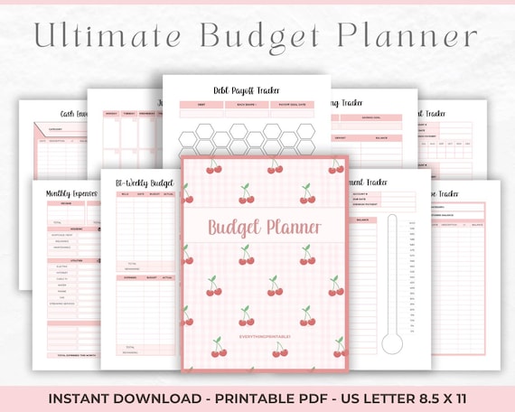 Printable Monthly Budget Planner: Bill Tracker, Savings & Debt (PDF Download)