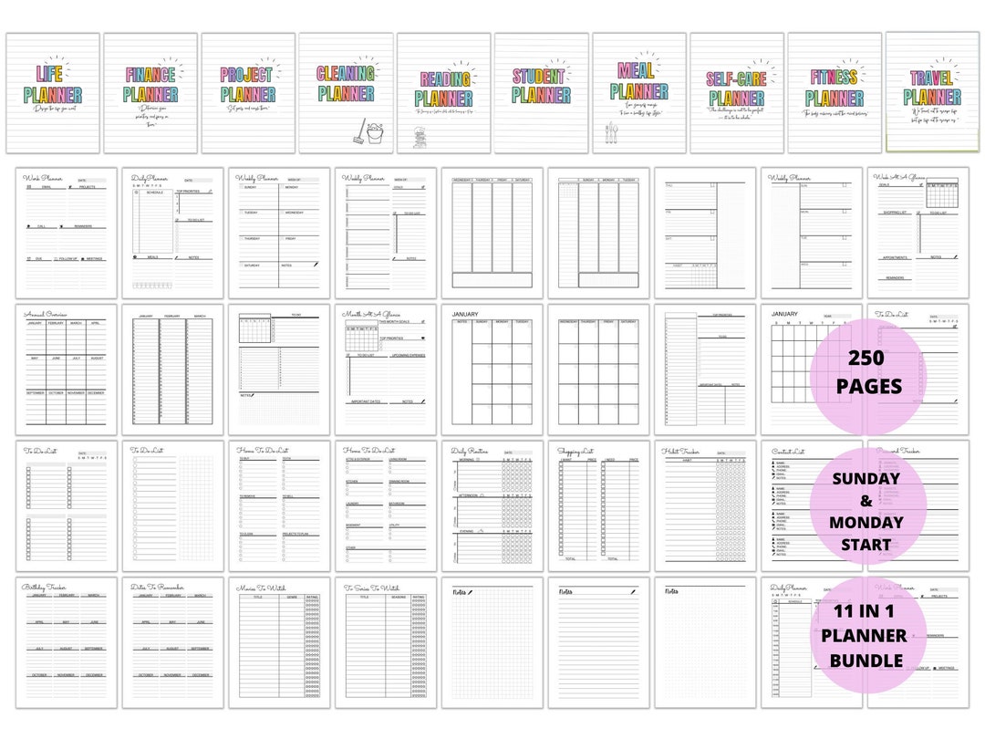 Ultimate Life Planner Bundle | Home Management Binder (PDF) - Etsy