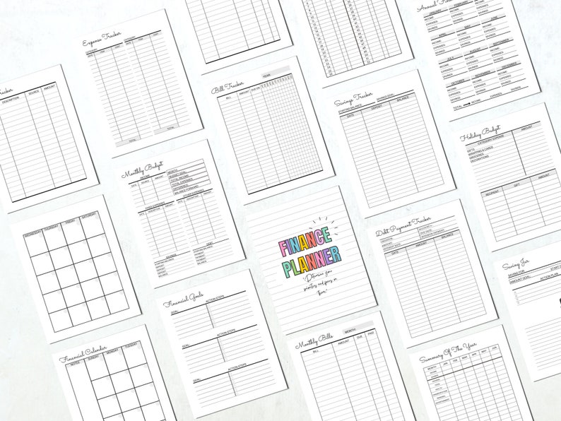 Budget Planner Printable Finance Planner Happy Planner Etsy