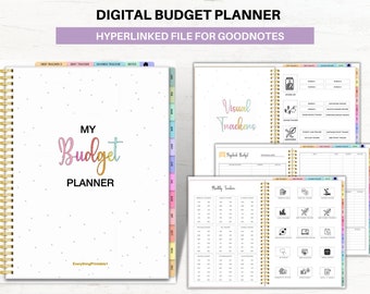 Digital Budget Planner: GoodNotes Finance Tracker (Hyperlinked PDF)