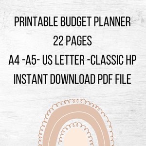 budget planner printable finance planner A5 A4 us letter 8.5x11 digital big happy planner Classic HP inserts monthly budget bill tracker pdf image 10