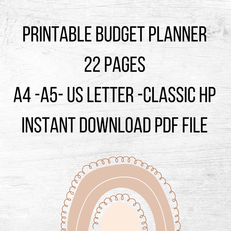 budget planner printable finance planner A5 A4 us letter 8.5x11 digital big happy planner Classic HP inserts monthly budget bill tracker pdf image 10