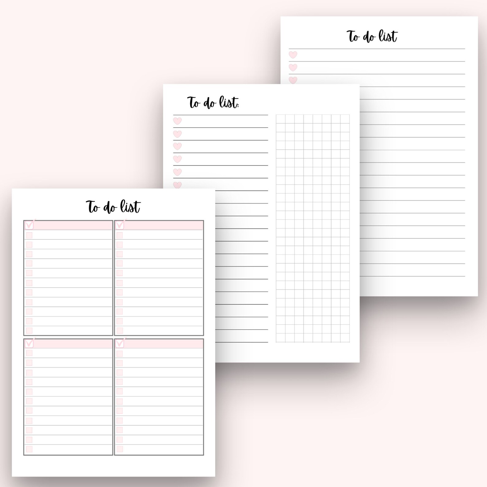 To Do List Printable Bundle: Productivity Planner Pages (PDF) - Etsy