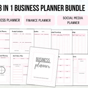 Business planner small business planner home business templates printable pdf ultimate business planner bundle social media planner inserts