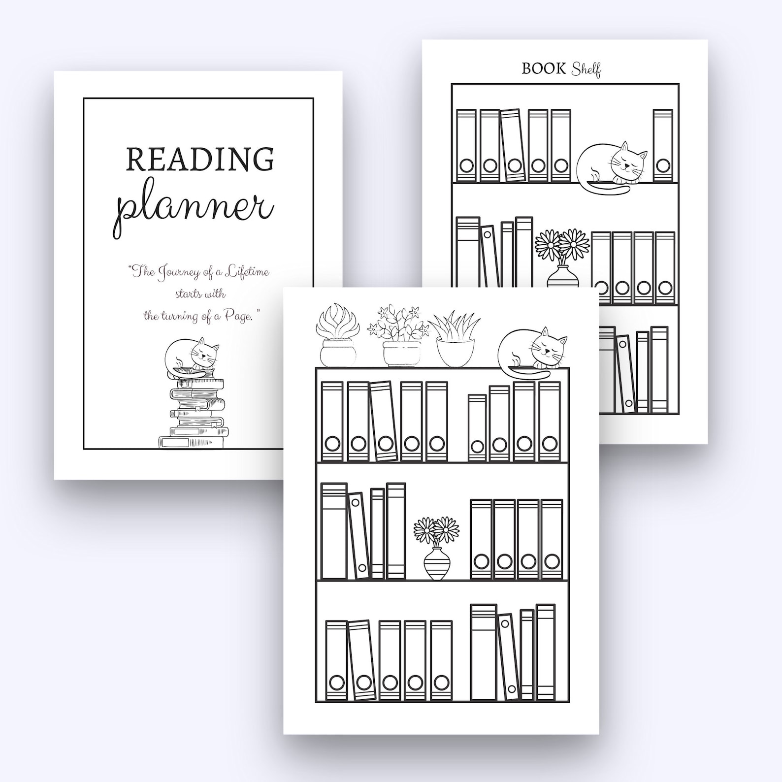 Reading Planner Printable Reading Journal Book Planner Reading Log Book ...