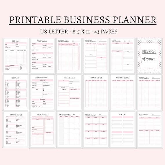 Business Planner Small Business Planner Home Business Etsy