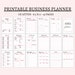 Business planner small business planner home business organizer printable pdf us letter 8.5x11 big happy planner printable business inserts