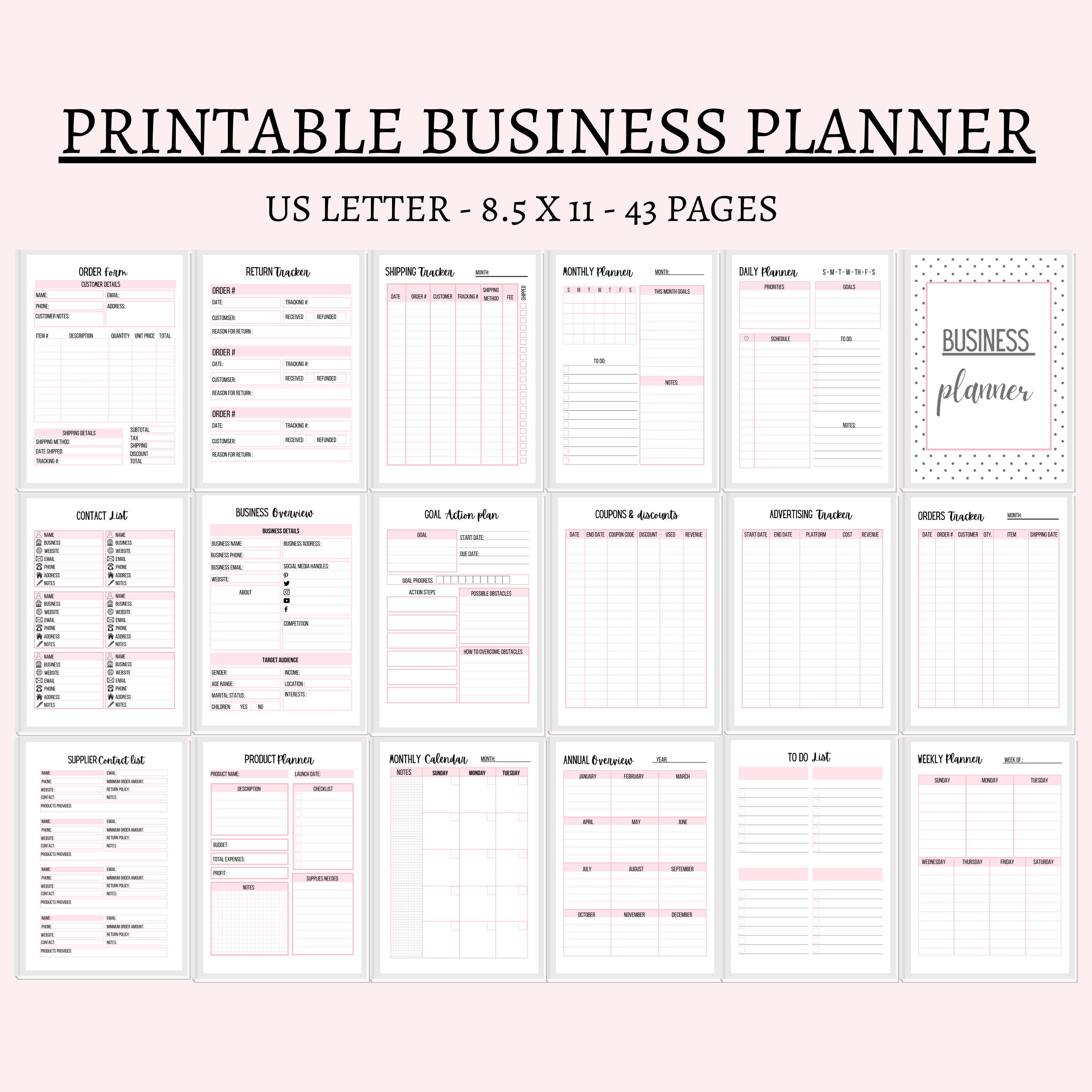 Business planner small business planner home business Etsy