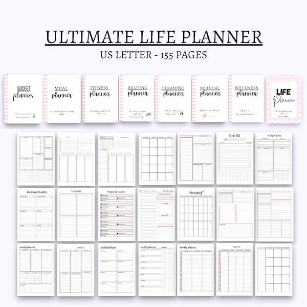 Bullet Journaling Planer: 155-Seiten-Planer für das tägliche Leben (PDF)