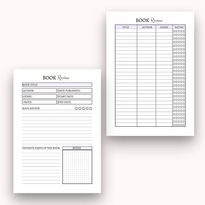 Reading Planner Printable Reading Journal Book Planner Reading - Etsy