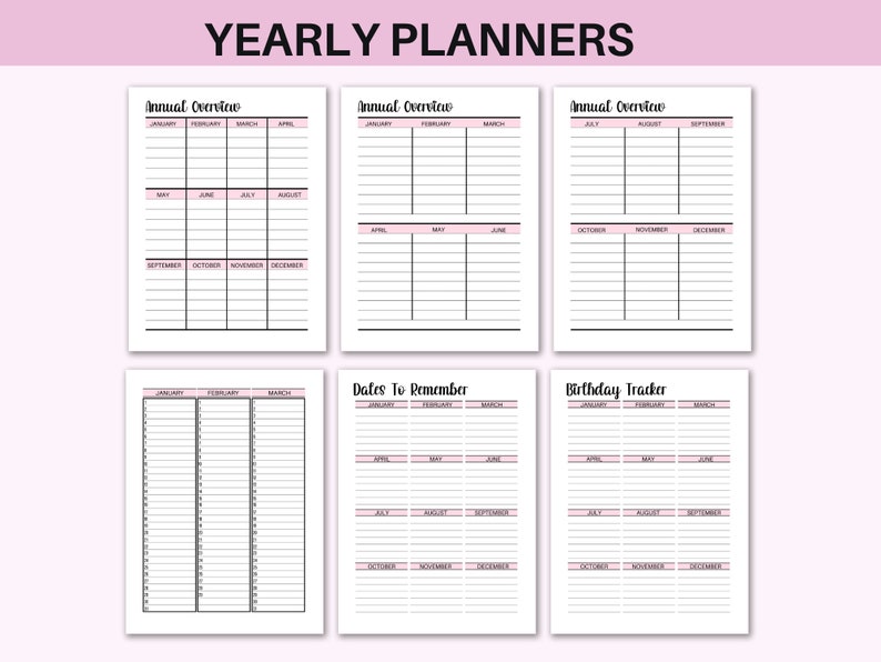 productivity planner ADHD planner for adults daily planner weekly planner monthly planner bundle A4 A5 us letter classic hp inserts pdf image 7