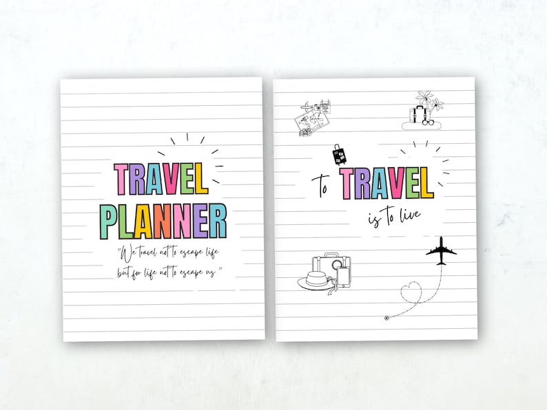 Travel Planner Travel Journal Vacation Planner Trip Itinerary Etsy