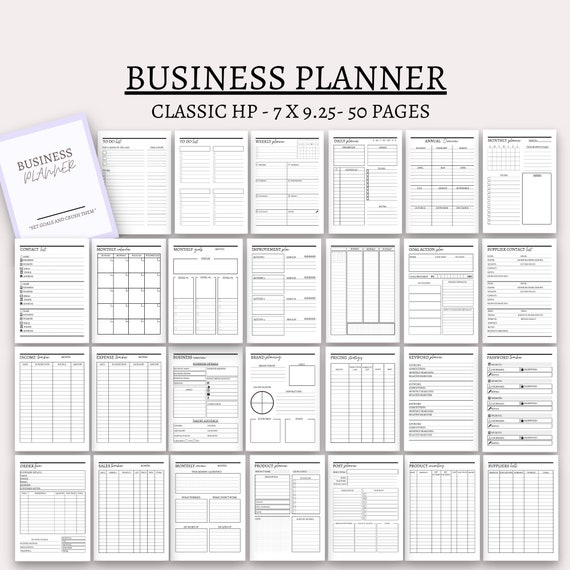 Small Business Planner Bundle: Classic HP, 50 Pages (PDF)
