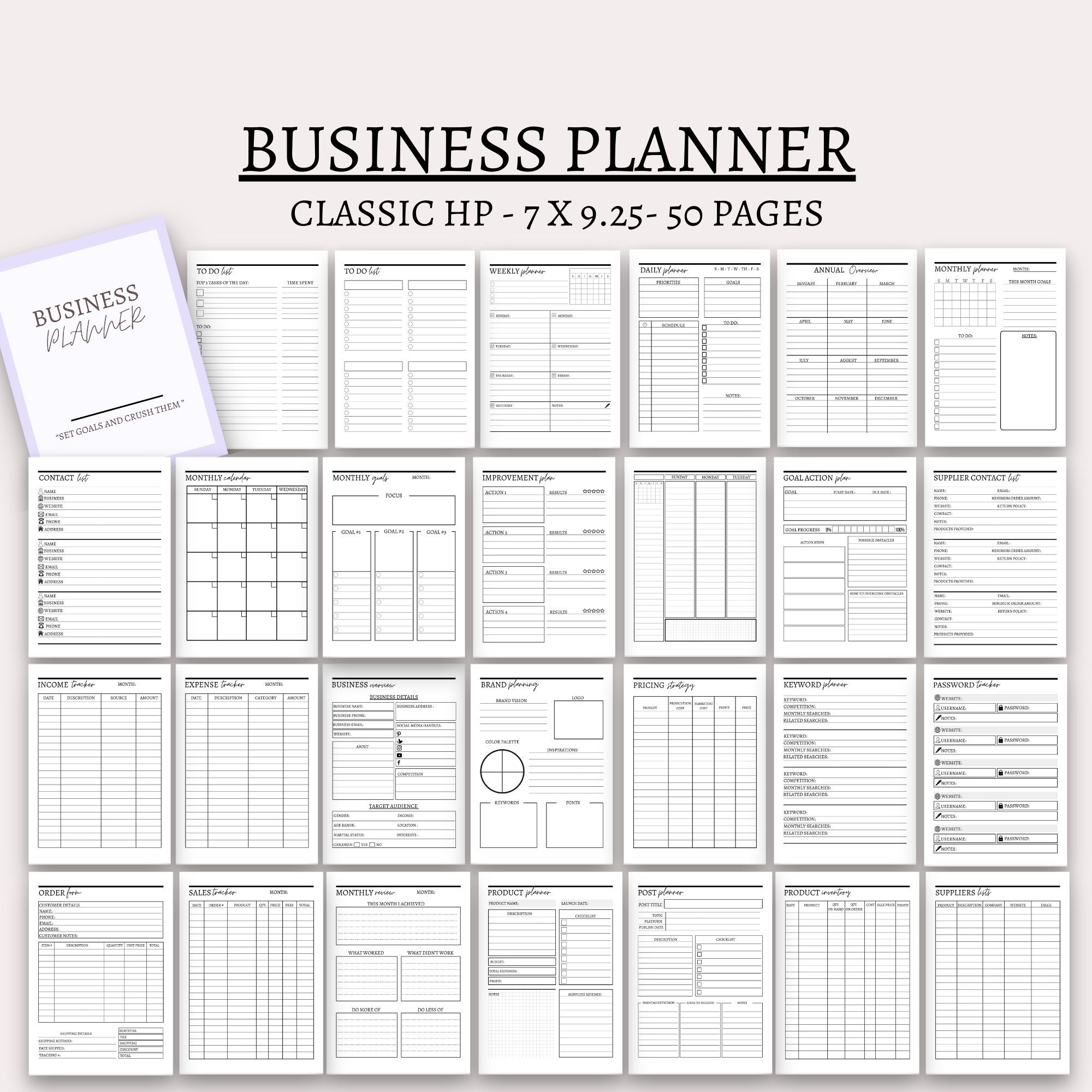 Business planner small business planner online business Etsy