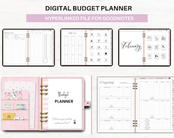 Digital Budget Planner: Hyperlinked Finance Tracker for GoodNotes (PDF)