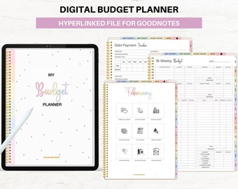 Digital Budget Planner: GoodNotes Finance Tracker (Hyperlinked PDF)