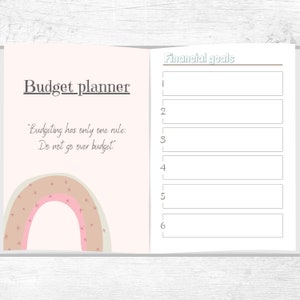 budget planner printable finance planner A5 A4 us letter 8.5x11 digital big happy planner Classic HP inserts monthly budget bill tracker pdf image 2