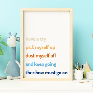 Bluey Print | The Show Must Go On Checklist | Digital Download | Wall Art | Bluey Children's Show