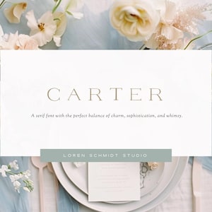 Carter - Un font Serif scritto a mano, tutto maiuscolo
