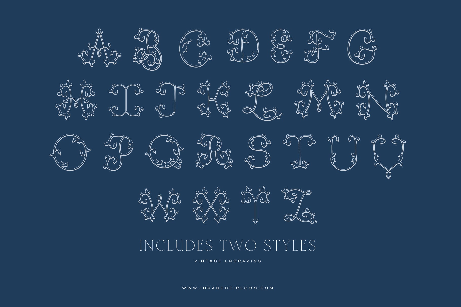 Aliya Monogram Font - Etsy
