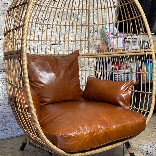 Leather Target Egg Chair Replacement Covers Only Etsy