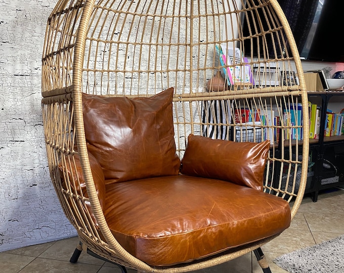 Leather Target Egg Chair Replacement Covers Only Etsy