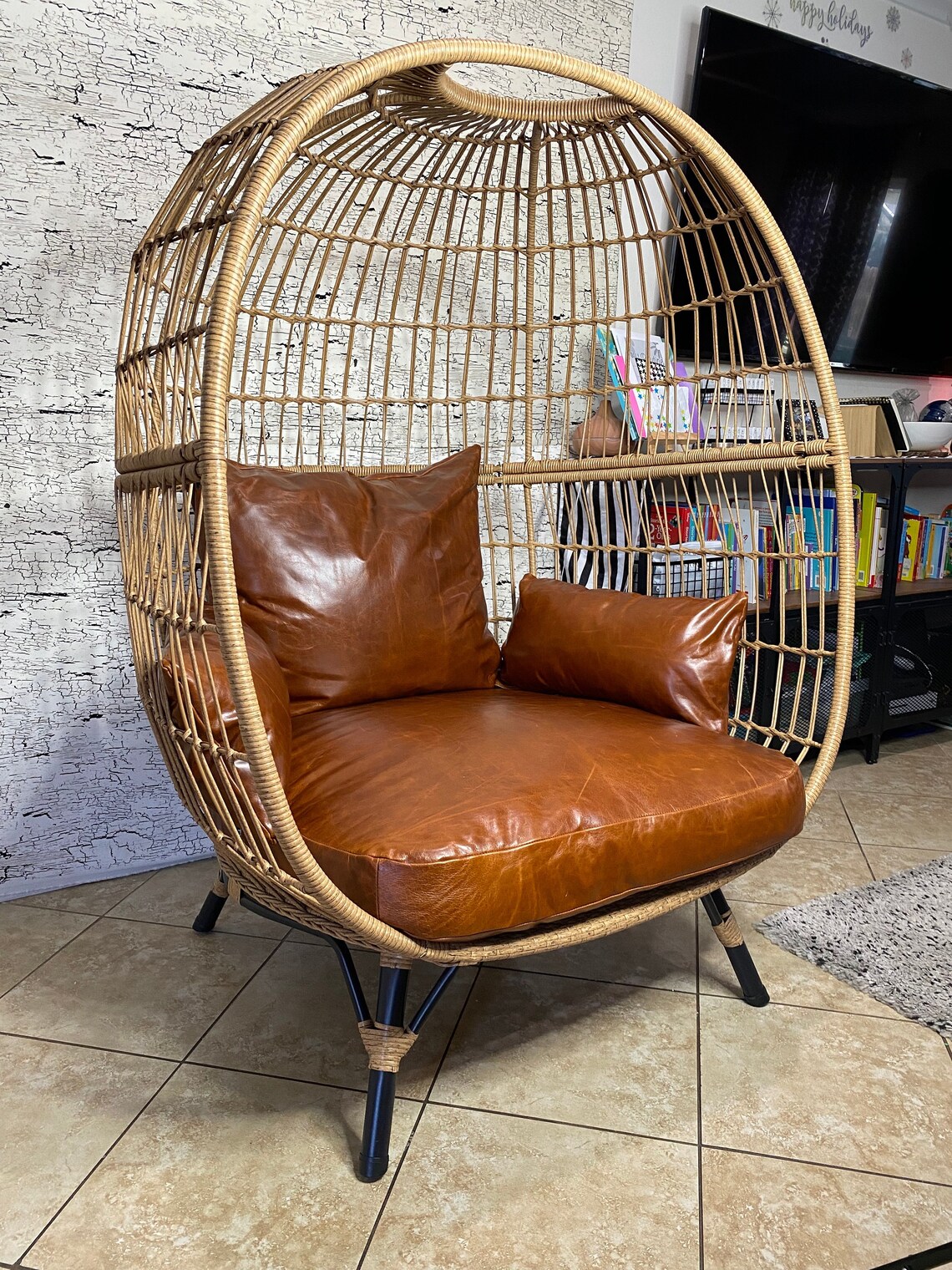 Leather Target Egg Chair Replacement Covers Only Etsy